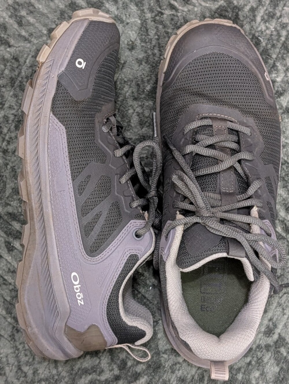 Oboz Women's Size 8.5 Katabatic Low Dark Mineral Trail Shoes Hiking Outdoor Gray